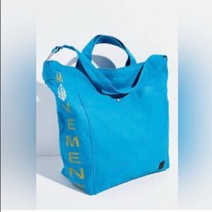 Free People Movement Early Riser Tote Top handles Cotton Canvas NWOT